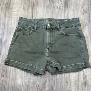 American Eagle Women's Super Super Stretch High Rise Green Shorts Size 4